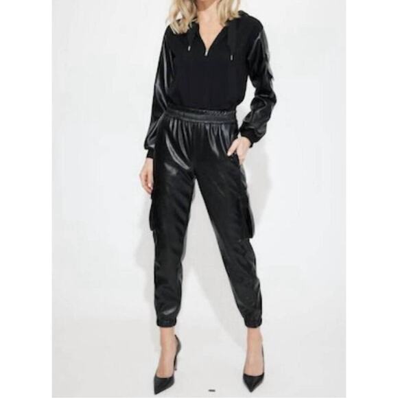 Generation Love Vegan Leather Cargo Jogger Black size XS - Picture 7 of 7